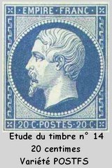 Etude  du planchage du<br>Napoléon variété POSTFS n°14h