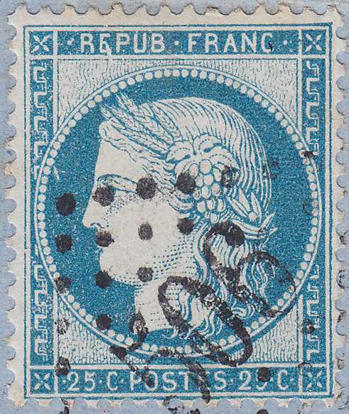 n°60B 065G4R 2ème état (2ème timbre) sur lettre du 8 janvier 1874